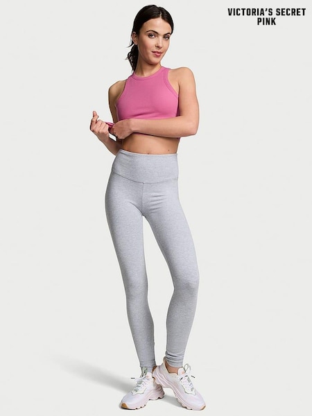 Victoria's Secret PINK Grey Heather Cotton Leggings (N97460) | £29