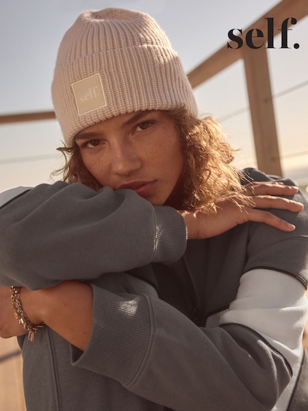 self. Ecru Merino Beanie (N97552) | £22