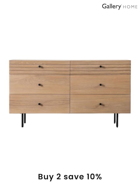 Gallery Home Oak Okayama 6 Drawer Chest (N97800) | £939