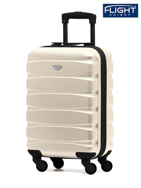 Flight Knight Easyjet Size Cream Hard Shell ABS Cabin Carry On Case Luggage (N97813) | £50