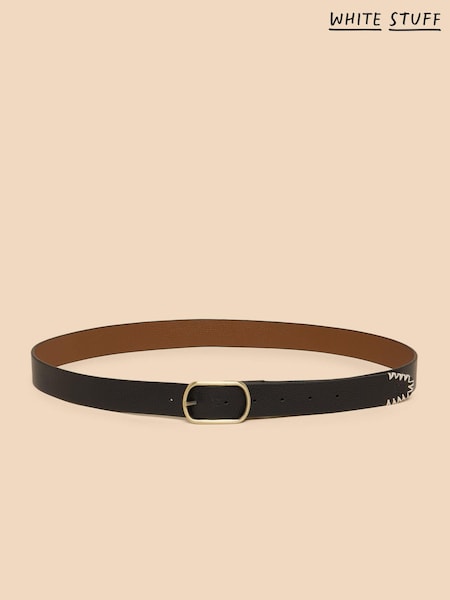 White Stuff Black Reversible Leather Belt (N98215) | £29