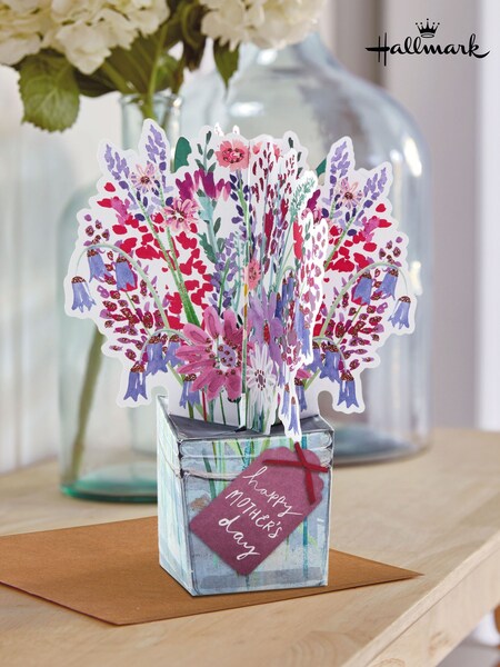 Hallmark Pink 3D Floral Pop Up Happy Mother's Day Card Bouquet (N98448) | £4.50