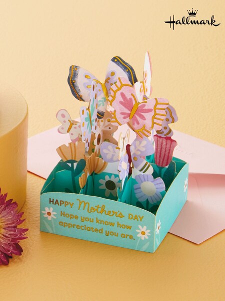 Hallmark Green Mini Mother's Day Card 3D Pop-Up Butterflies (N98469) | £4.50