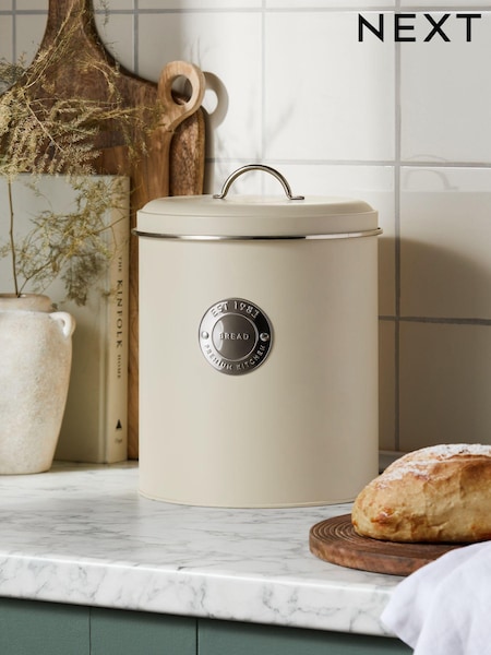 Cream Badge Bread Bin (N98819) | £26