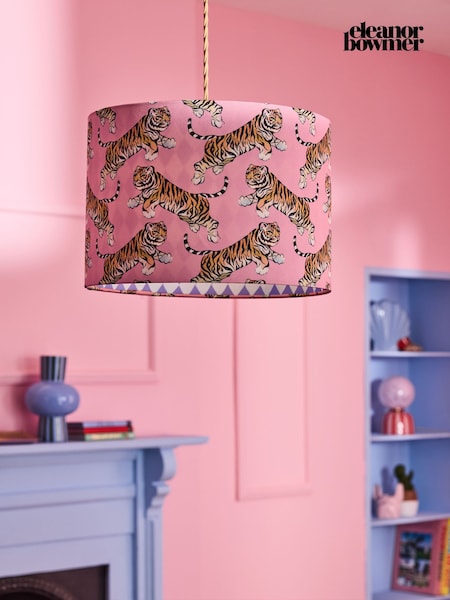 Eleanor Bowmer Pink Tiger Print Easy Fit Lampshade (N98831) | £45