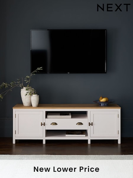Cream Claude Oak Veneer Up to 65 Inch TV Unit (N99967) | £599