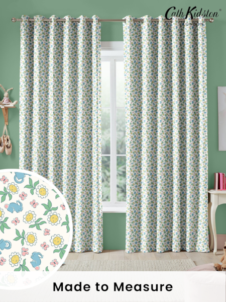 Cath Kidston Cream Kids Petal Flower Ditsy Made To Measure 100% Cotton Curtains (NVV245) | £82