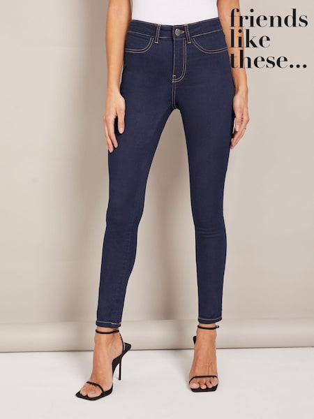 Friends Like These Rinse Blue Petite High Waisted Jeggings (P31110) | £18.50