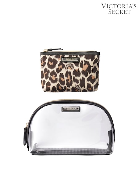 Victoria's Secret Brown Leopard Makeup Bag Duo (P42741) | £25