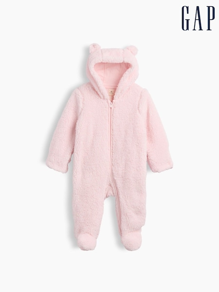 Pink - Gap Sherpa One-piece (0-24mths)