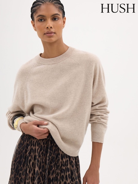 Natural - Hush Anastasia Brushed Merino Wool Jumper