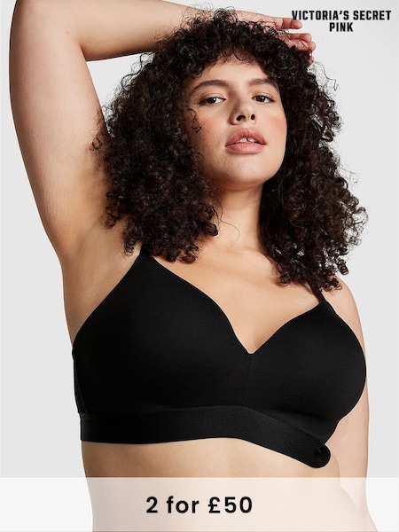 Victoria's Secret PINK Black Non Wired Lightly Lined Bra (P61134) | £29