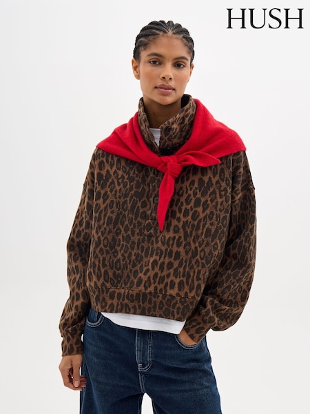 Animal - Hush Hendrix Half Placket Cotton Sweatshirt