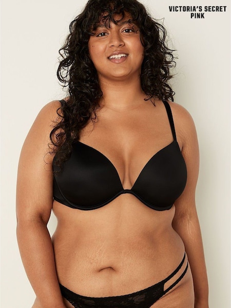 Victoria's Secret PINK Black Smooth Super Push Up Bra (P80307) | £29