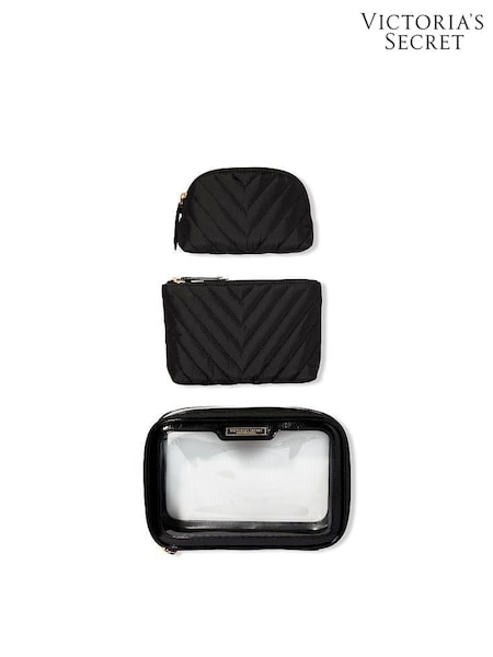 Victoria's Secret Black Travel Trio Makeup Bag (P85109) | £35