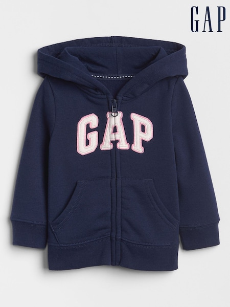 Gap Navy Blue Logo Zip Up Hoodie (Newborn-5yrs) (P93943) | £20