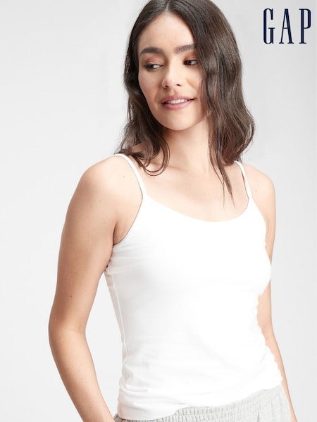Gap White Fitted Adjustable Strappy Top (P94430) | £10