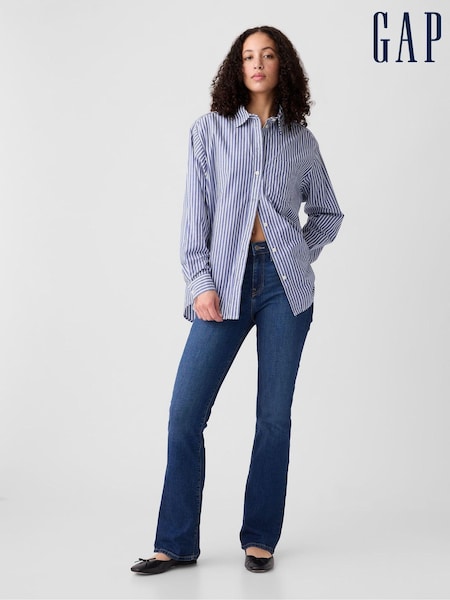 Gap Mid Indigo Blue Mid Rise Stretch Bootcut Jeans (P99469) | £45