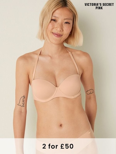 Victoria's Secret PINK Nude Beige Strapless Multiway Bra (Q09026) | £29