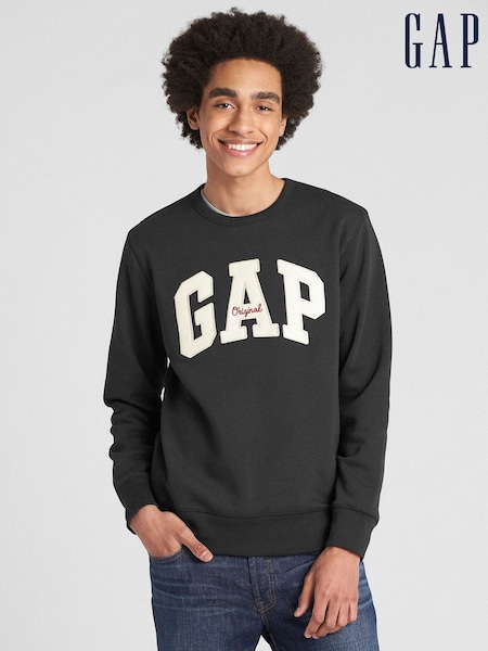 Gap Black Original Logo Crew Neck Jumper (Q18547) | £30