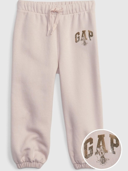 Gap Pink Disney Minnie Mouse Print Logo Joggers (Q31111) | £4