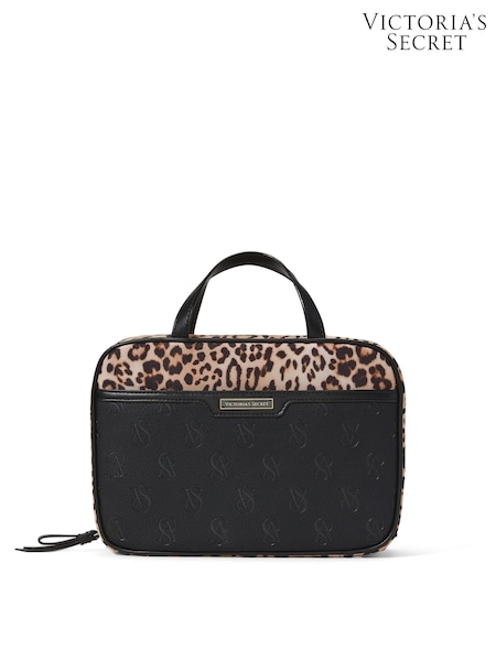 Victoria's Secret Black Leopard Jetsetter Hanging Makeup Bag (Q31499) | £35
