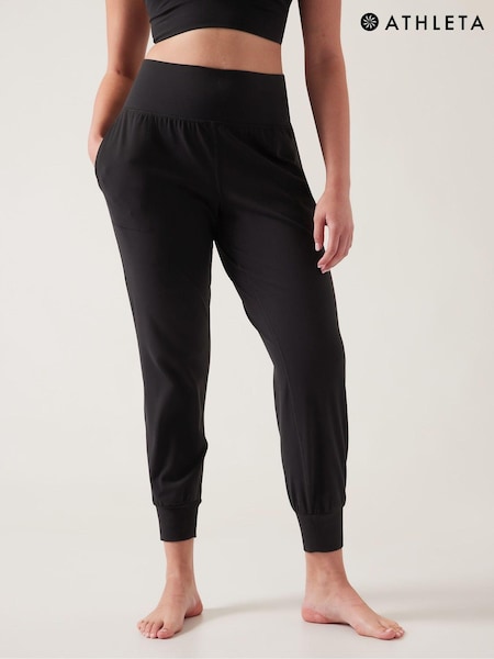 Athleta Black Salutation High Waisted Pocket Yoga Joggers (Q34504) | £75