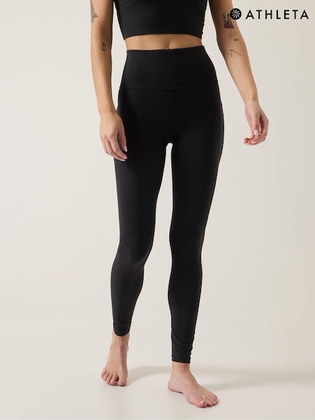 Athleta Black Full Length Salutation High Waisted Pocket Leggings (Q34527) | £65