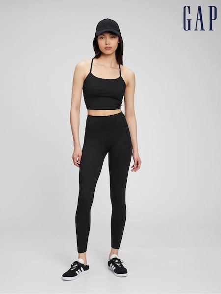 Gap Black Full Length High Waisted Power Stretch Leggings (Q35085) | £45