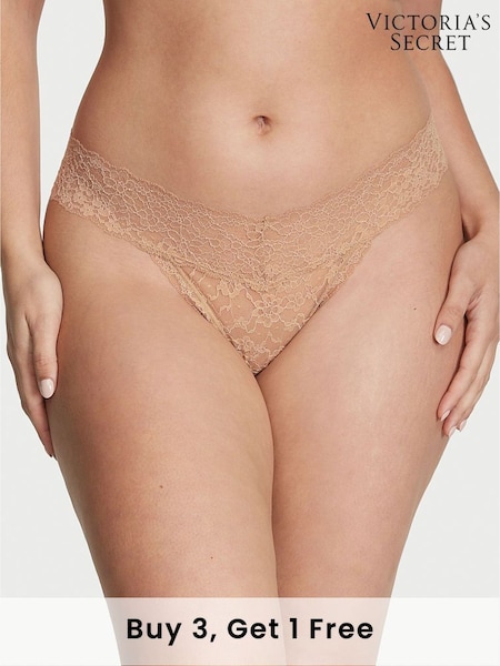 Victoria's Secret Sweet Praline Nude Thong Knickers (Q35141) | £9