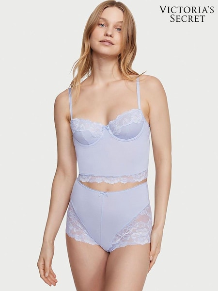 Victoria's Secret Blue Crescent Cupped Modal Cami and Knicker Set (Q41812) | £45