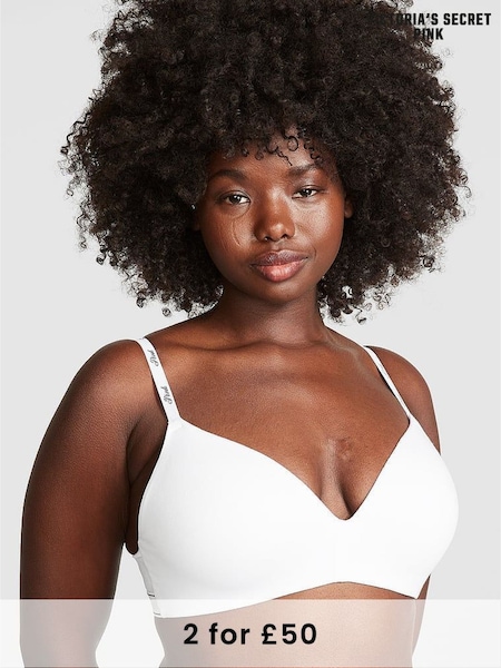 Victoria's Secret PINK White Non Wired Push Up Push Up Bra (Q43515) | £29