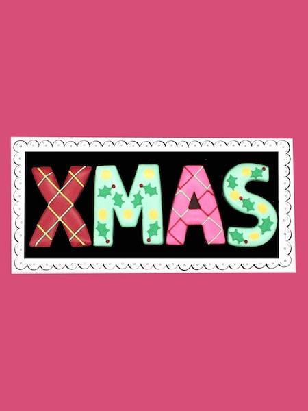 Biscuiteers Christmas Xmas Letterbox Biscuits
