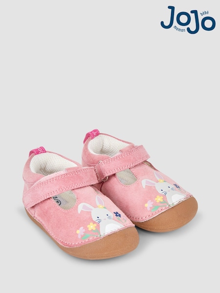 JoJo Maman Bébé Pink Bunny Pre-Walker Shoes (Q45495) | £29