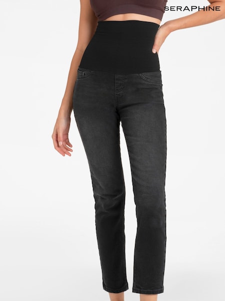 Seraphine Post Maternity Slim Leg Black Jeans (Q45649) | £69