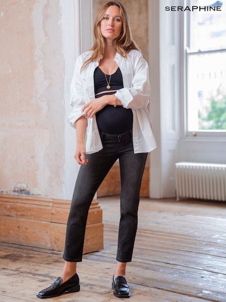 Seraphine Slim Leg Black Maternity Jeans (Q45691) | £65