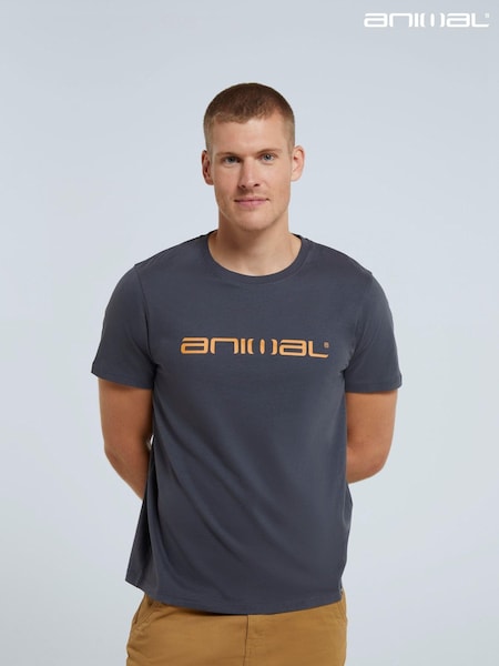 Animal Grey Classico Mens 100% Cotton T-Shirt (Q47260) | £23