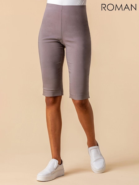 Roman Light Brown Knee Length Stretch Shorts (Q48244) | £32