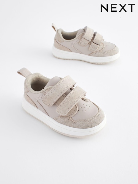 Neutral Standard Fit (F) Baby Touch Fastening Leather First Walker Shoes (Q48296) | £30