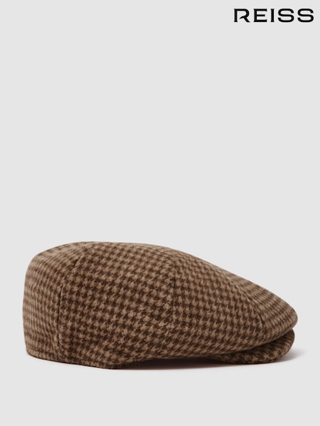 Reiss Oatmeal Arbor Wool Blend Baker Boy Cap (Q48792) | £58