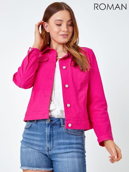 Roman Pink Stretch Denim Jacket (Q48831) | £44