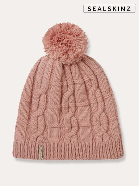 Sealskinz Hemsby Waterproof Cold Weather Cable Knit Bobble Hat (Q49463) | £35