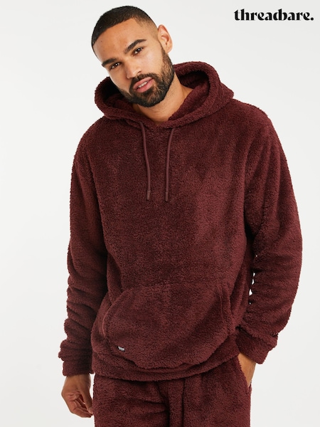 Threadbare Red Cosy Borg Loungewear Hoodie (Q49921) | £22