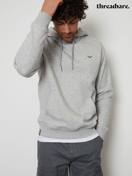 Threadbare Light Grey Hoodie (Q50621) | £22