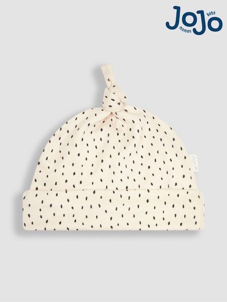 JoJo Maman Bébé Stone Spot Print Cotton Baby Hat (Q50730) | £5