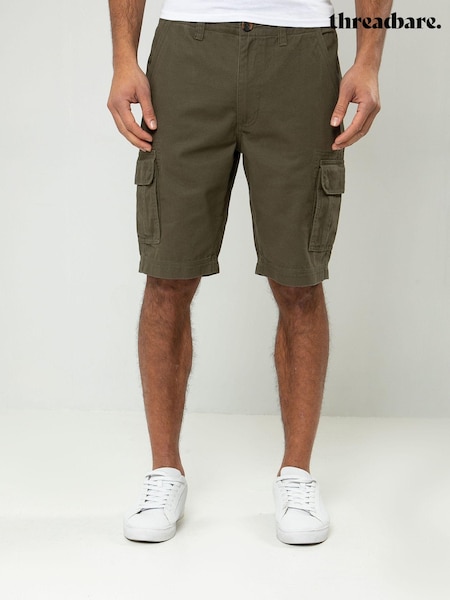 Threadbare Khaki 100% Cotton Cargo Shorts (Q51353) | £24