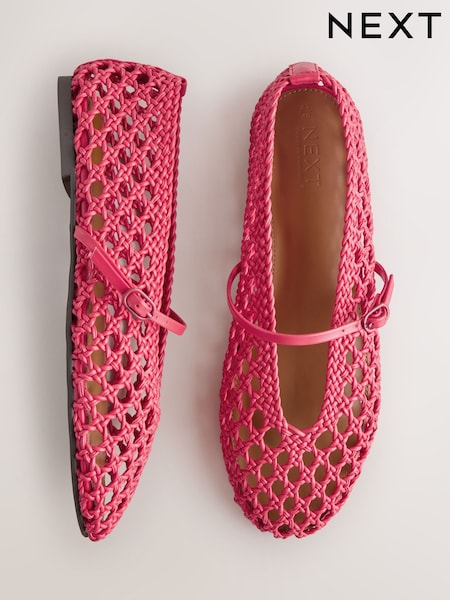 Coral Pink - Forever Comfort® Weave Mary Jane Shoes
