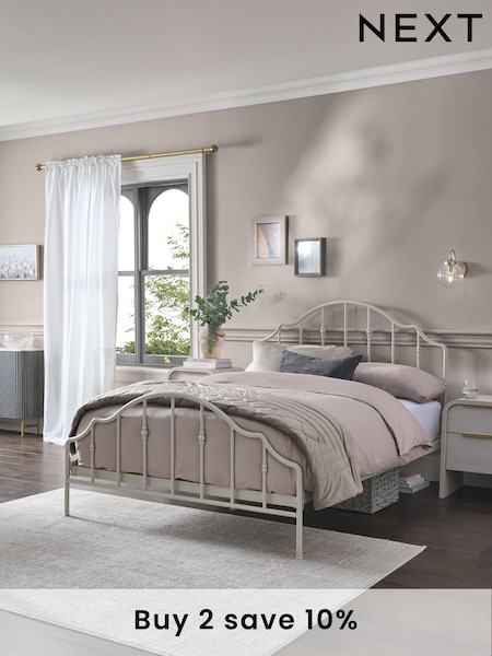 White Darby Metal Bed Frame (Q51617) | £315 - £390