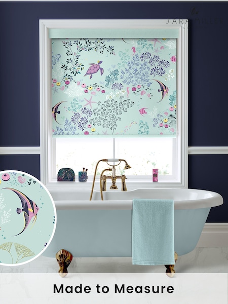 Sara Miller Aqua Blue Underwater Made To Measure Roller Blinds (Q53189) | £58