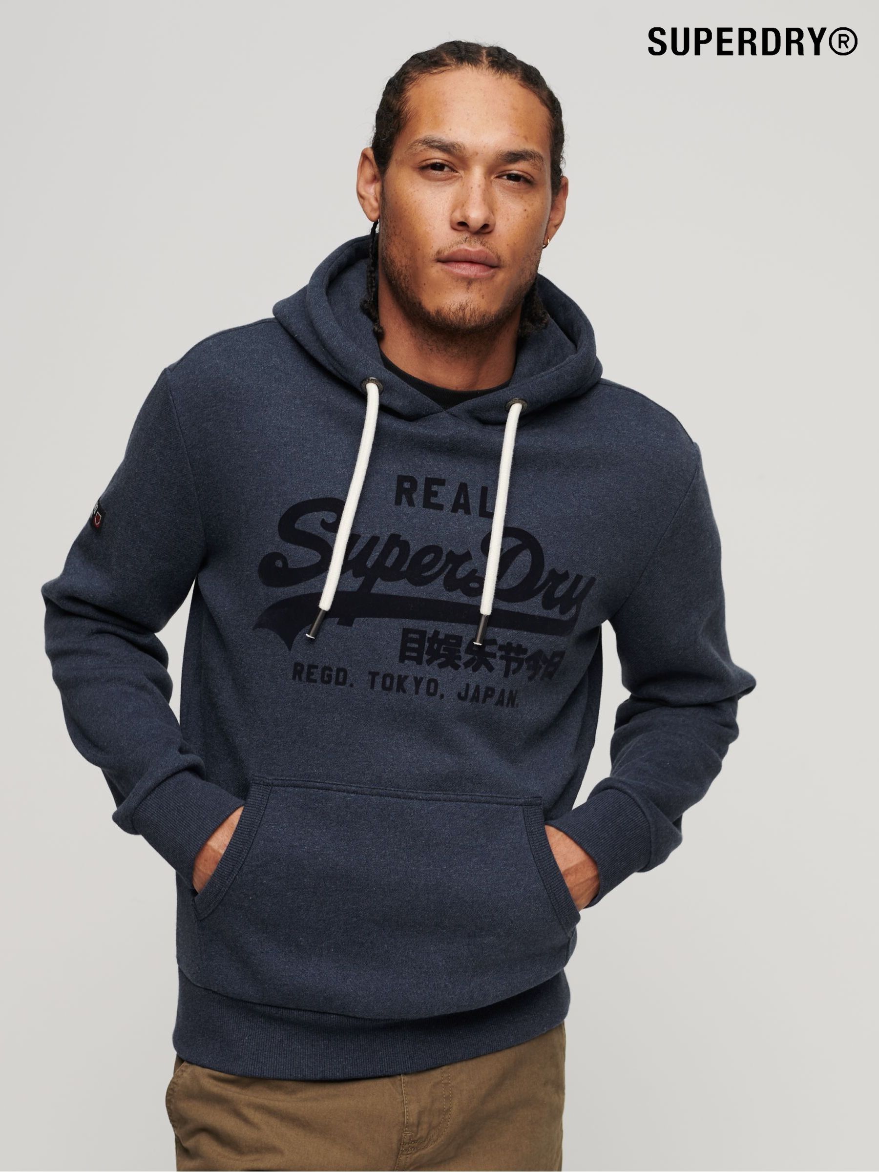 Buy Men s Superdry Blue Sweatshirtsandhoodies Online Next UK